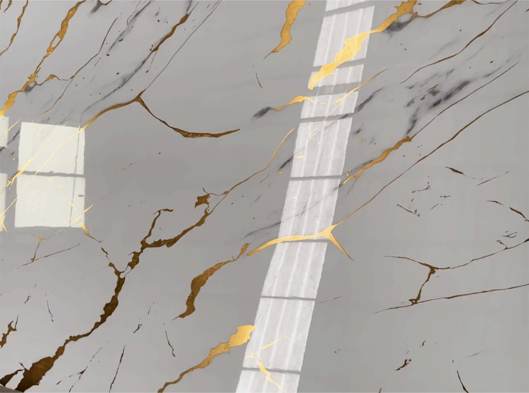 shinning gold pvc marble sheet